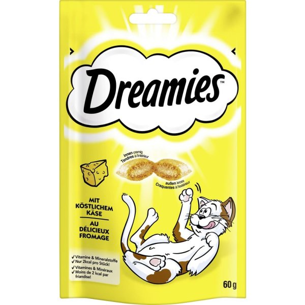 Dreamies │ mit Käse Mega Pack -  4 x 180g │ Katzensnack