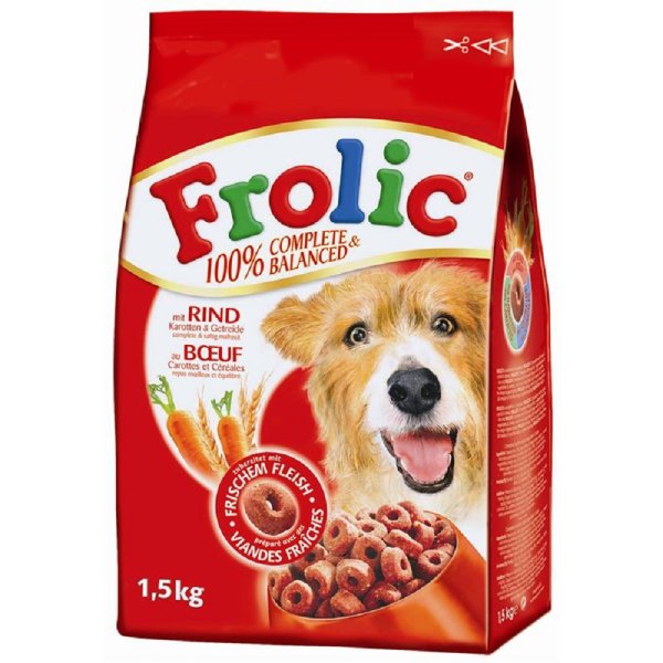 Frolic │  mit Rind, Karotten und Getreide - 1 x 1,5kg │ Hundetrockenfutter