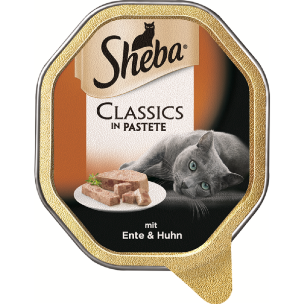 Sheba│Classics mit Ente & Huhn - 22 x 85g │Katzennassfutter