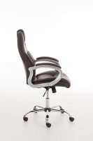 CLP XL Bürostuhl Apoll mit Kunstlederbezug und hochwertiger Polsterung l Drehbarer und höhenverstellbarer Chefsessel bis 150 kg belastbar, Farbe:braun