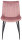 CLP Stuhl Rahden Samt I Polsterstuhl Mit Gestepptem Sitz I Lehnstuhl Mit Schwarzem Gestell Mit Einer Sitzhöhe Von 46 cm, Farbe:pink