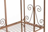 CLP Ciara stabiles Standregal im Landhausstil I Klappbares Eisenregal mit 5 Regalböden I erhältlich, Farbe:Bronze