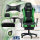 CLP Bürostuhl Turbo I Höhenverstellbarer Schreibtischstuhl Mit Fußablage, Farbe:schwarz/grün, Material:Kunstleder