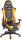 CLP Bürostuhl Turbo I Höhenverstellbarer Schreibtischstuhl Mit Fußablage, Farbe:schwarz/gelb, Material:Kunstleder
