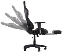 CLP Bürostuhl Turbo I Höhenverstellbarer Schreibtischstuhl Mit Fußablage, Farbe:schwarz/braun, Material:Kunstleder