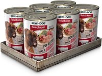 24 x 400g (6-8 verschiedene Sorten) Mischpackung Bewi Dog Fleischkost