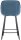 CLP Barhocker Gibson I Gepolsterter Tresenstuhl Mit Fußstütze, Farbe:blau, Material:Stoff