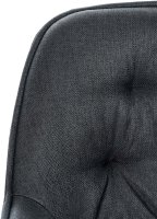 CLP Barhocker Gibson I Gepolsterter Tresenstuhl Mit Fußstütze, Farbe:dunkelgrau, Material:Stoff