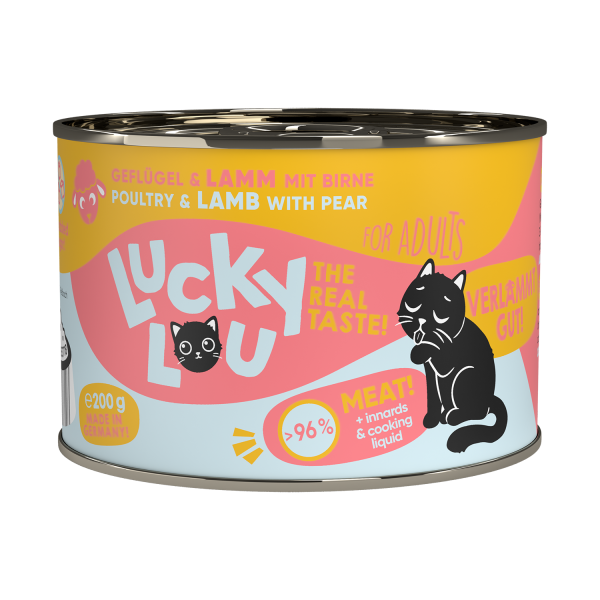 Lucky Lou │ Adult Geflügel & Lamm - 6 x 200g │ Katzennassfutter