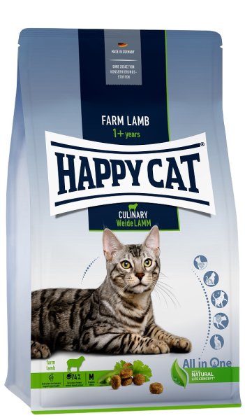Happy Cat │ Culinary Adult Weide Lamm - ausgewachsene Katzen und Kater - 300 g │ Trockenfutter
