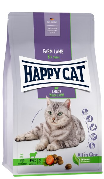 Happy Cat │ Senior Weide Lamm -  Katzensenioren ab dem 8. Lebensjahr - 300 g │ Trockenfutter