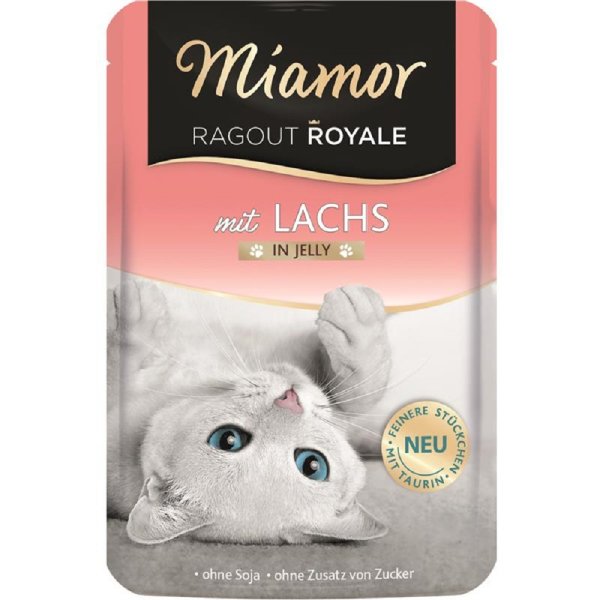 Miamor | Ragout Royale mit Lachs in Jelly | 22 x 100 g │ Katzennassfutter