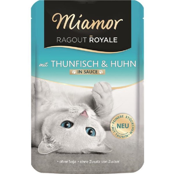 Miamor | Ragout Royale mit Thunfisch & Huhn in Sauce - 22 x 100 g │ Katzennassfutter