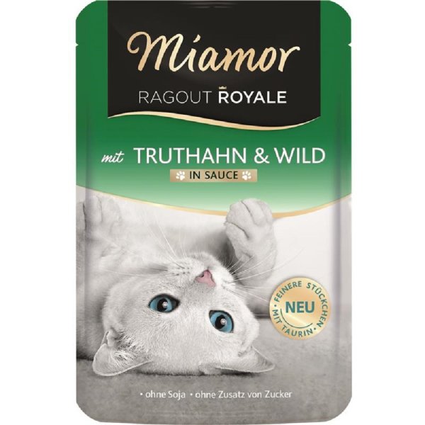 Miamor | Ragout Royale mit Truthahn & Wild in Sauce - 22 x 100 g │ Katzennassfutter