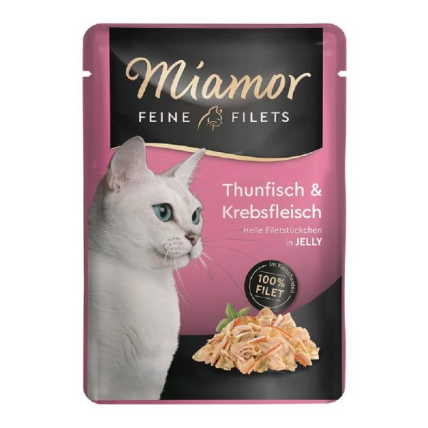 Miamor│Feine Filets in Jelly Thun & Krebs - 24 x100g │ Katzennassfutter