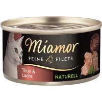 Miamor│ Feine Filets Naturelle Thunf & Lachs - 24 x...
