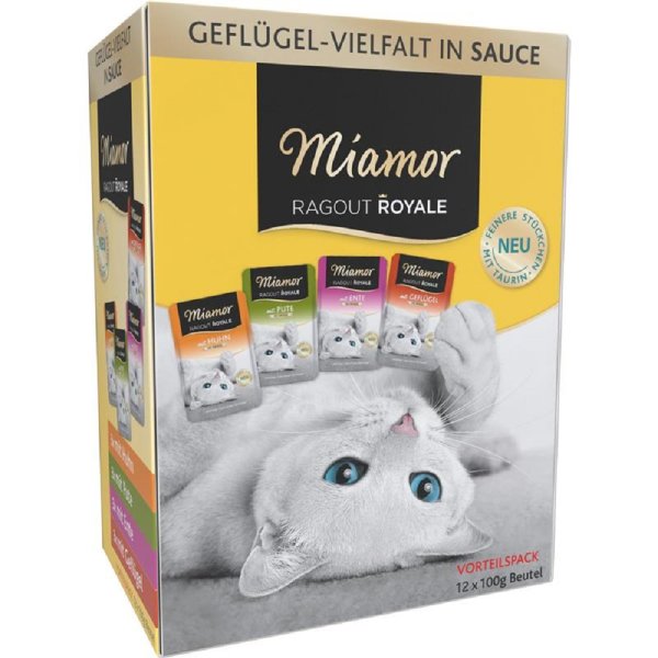 Miamor │Ragout Royale Geflügelvielfalt in Sauce -  48 x 100g │ Katzennassfutter