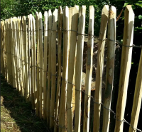 Staketenzaun Kastanie 100 x 500 cm ( Lattenabstand 4-5 cm ) - Kastanienzaun Natur - Staketen Roll Zaun aus Edelkastanie