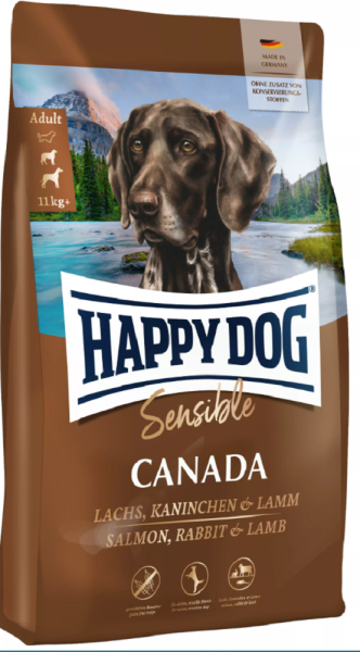 HAPPY DOG ¦  Sensible Canada -  Lachs, Kaninchen & Lamm - 11kg │ Trockenfutter