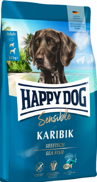 HAPPY DOG ¦ Sensible Karibik - Seefisch - 11 kg │ Trockenfutter