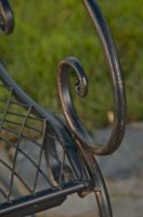 CLP Gartenbank Tara aus lackiertem Eisen I Sitzbank im Jugendstil I Eisenbank mit 2-3 Sitzplätzen I erhältlich, Farbe:Bronze