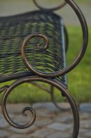 CLP Gartenbank Tara aus lackiertem Eisen I Sitzbank im Jugendstil I Eisenbank mit 2-3 Sitzplätzen I erhältlich, Farbe:Bronze