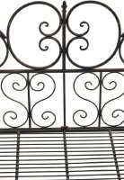 CLP Gartenbank Minna aus lackiertem Eisen I Sitzbank im Jugendstil I Eisenbank mit 2-3 Sitzplätzen I erhältlich, Farbe:Bronze