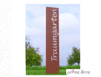 Edelrost Gartenstele/Gartenstecker "Traumgarten", H=120 cm