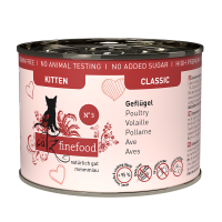 catz finefood - Classic Kitten ¦ N° 03 Geflügel - 12 x 200g ¦ nasses Katzenfutter in Dosen