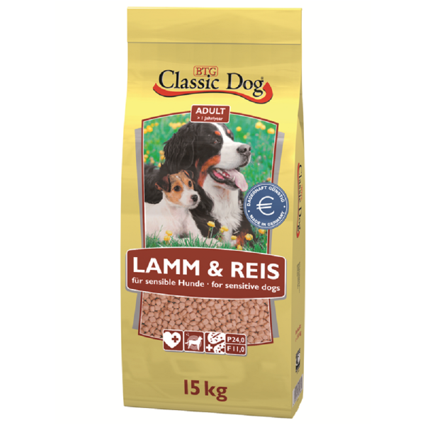 Classic Dog │ Lamm und Reis -15 kg │ Hundefutter