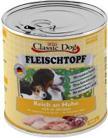 Classic Dog│Fleischtopf Pur Reich an Huhn - 6 x 800g│...