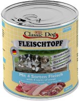 Classic Dog│ Fleischtopf Junior 4 Sorten Fleisch - 6 x...