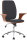 CLP Bürostuhl Burbank I Chefsessel Mit Lehne I Höhenverstellbarer Schreibtischstuhl Mit Chromgestell, Farbe:walnuss/schwarz, Material:Stoff