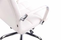 CLP Bürostuhl Deli mit Kunstlederbezug und hochwertiger Polsterung I Drehstuhl mit höhenverstellbarer Sitzhöhe, Farbe:weiß
