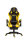 CLP Bürostuhl Ignite mit Kunstlederbezug I Schreibtischstuhl mit Armlehnen I Verstellbarer Drehstuhl im sportlichen Design, Farbe:schwarz/gelb