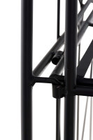 CLP LENJA stabiles Standregal im Landhausstil I Klappbares Eisenregal mit 4 Regalböden I erhältlich, Farbe:schwarz