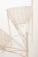 CLP Metall-Blumentreppe Swing mit verstellbaren Stufen | Klappbarer Blumenständer erhältlich, Farbe:antik-Creme