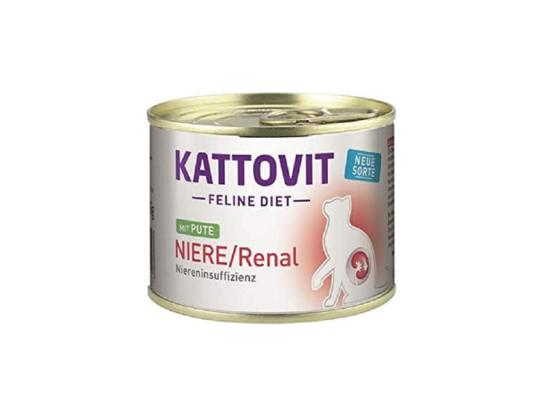Kattovit Feline Diet Niere/Renal Pute | 12 x 185g Katzenfutter