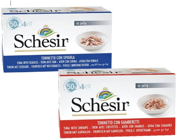 Schesir &brvbar; small in Gelee - Mix IV 24x50g &brvbar; nasses Katzenfutter in Dosen