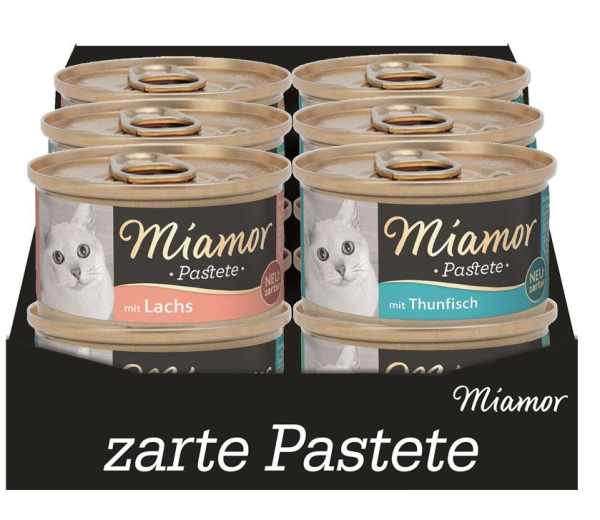 Miamor - Pastete &brvbar; Multibox - Fisch - 5 x 12 x 85g &brvbar; nasses Katzenfutter  in Dosen