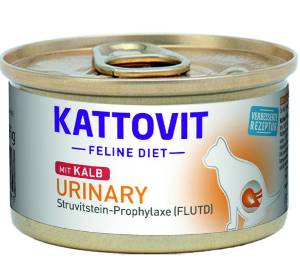 KATTOVIT ¦ Finnern Diet - Urinary - kalb - 36 x 85g ¦ nasses Katzenfutter zur Verringerung von Struvitsteinen