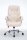 CLP XXL-Bürostuhl Rodeo Mit Hochwertiger Polsterung Und Kunstlederbezug I Höhenverstellbarer Drehstuhl Mit Laufrollen, Farbe:Creme