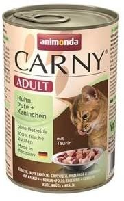 animonda ¦ CARNY Adult -  Huhn & Pute & Kaninchen - 6 x 400g ¦ nasses Katzenfutter inn Dosen