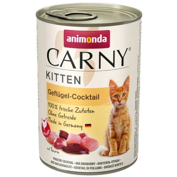 animonda ¦ CARNY  Kitten -  Geflügel-Cocktail - 6 x 400 g ¦ nasses Katzenfutter in Dosen