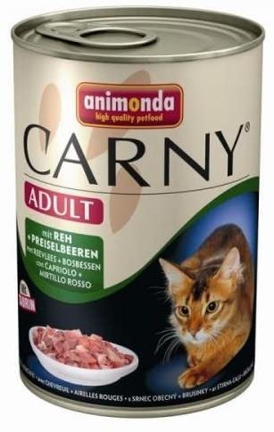 animonda ¦ CARNY Adult - Reh & Preiselbeeren - 6 x 400 g ¦ nasses Katzenfutter in Dosen