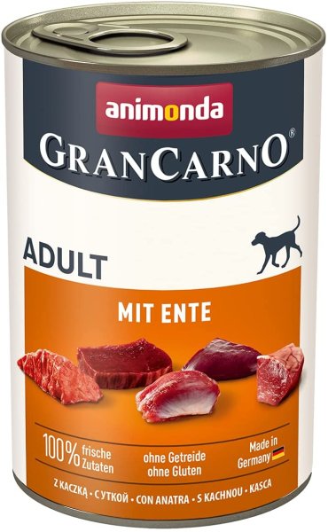 animonda ¦ GranCarno Adult -  Ente - 6 x 400 g¦ nasses Hundefutter in Dosen