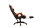 CLP Bürostuhl Ignite mit Kunstlederbezug I Schreibtischstuhl mit Armlehnen I Verstellbarer Drehstuhl im sportlichen Design, Farbe:schwarz/orange