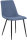CLP Esszimmerstuhl Telde Stoff I Küchenstuhl Sitz Gesteppt I Polsterstuhl Mit Metallgestell I Lehnstuhl I Besucherstuhl, Farbe:blau