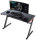 CLP Gaming-Tisch Lewiston I Schreibtisch Mit LED-Beleuchtung I Carbon-Optik, Farbe:schwarz