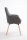 CLP Retrostuhl Florian mit hochwertiger Polsterung und Stoffbezug I Esszimmerstuhl mit Einer Sitzhöhe von 53 cm, Farbe:dunkelgrau, Gestell Farbe:Natura (Eiche)
